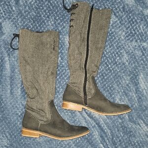 Rocket Dog Black/Gray Knee-High Boots